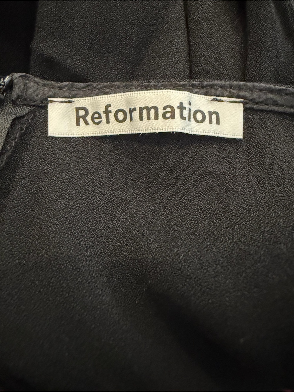 Reformation Black Mini Skirt Sz 2 with Front Slit. Light little mini - Picture 2 of 4